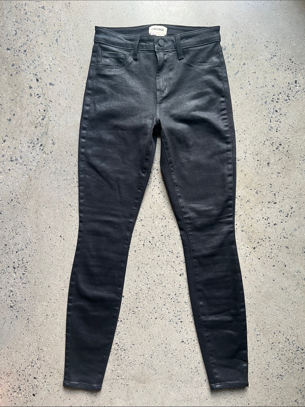 L’AGENCE  Marguerite Glitter Coated Jean - Size 25